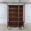 Almari Buku Kaca 3 Pintu Minimalis, Almari Buku Kayu Jati