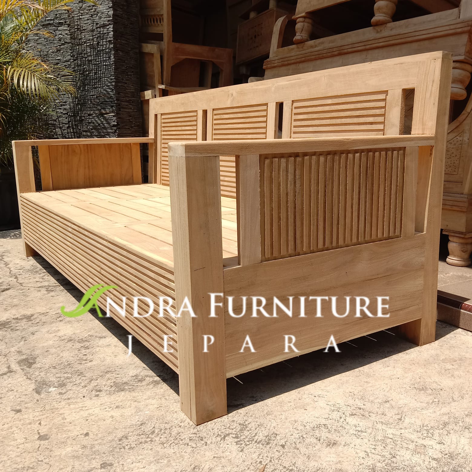 jual bale-bale minimalis modern kayu jati terbaru - andra furniture