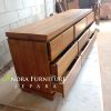 buffet tv bahan full kayu jati modern minimalis
