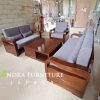 set kursi tamu kokoh besar kayu jati meja tamu minimalis set 321 + meja