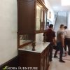Almari Pajangan, Buffet Hias Ukir Unik Variasi Kaca Dan Marmer
