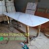 meja-makan-stainless-top-marmer-oval-mj41-1 Meja Makan Kaki Stainless Top Marmer Oval