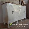 Buffet Dapur Klasik Cat Putih Duco Laci & Pintu