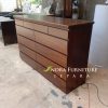 Buffet Kayu Jati Full Laci Laci Minimalis Top Buffet Profil Bulat