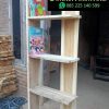 Rak Buku Kayu Jati Full Papan Super Minimalis, Tebal Kayu Jati 2 Cm