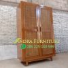 almari-pakaian-2-pintu-jati-variasi-rotan-lm18-3 Almari Pakaian 2 Pintu Jati, Almari Baju Variasi Pintu Rotan Kayu Jati
