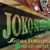 Papan Nama Ukiran Kayu Jati, Logo Dan Nama Berbahan Kuningan