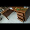meja kantor letter L kayu jati, meja kantor kayu minimalis