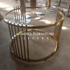 side table stainless gold, rangka side table stainless jari