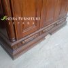 Almari Pakaian 3 Pintu Kayu Jati Model Ukir Peluru Berkualitas