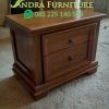nakas-minimalis-2-laci-kayu-jati-nk10-2 Nakas Minimalis 2 Laci, Bedside Table Kayu Jati