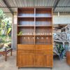 Almari Partisi Modern Minimalis, Almari Pajangan Rak Buku Laci Jati
