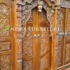 Almari pakaian gebyok spanyolan 6 pintu full kayu jati, almari mahkota