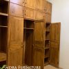 almari pakaian tinggi maksimal minimalis jati 6 pintu bahan kayu jati