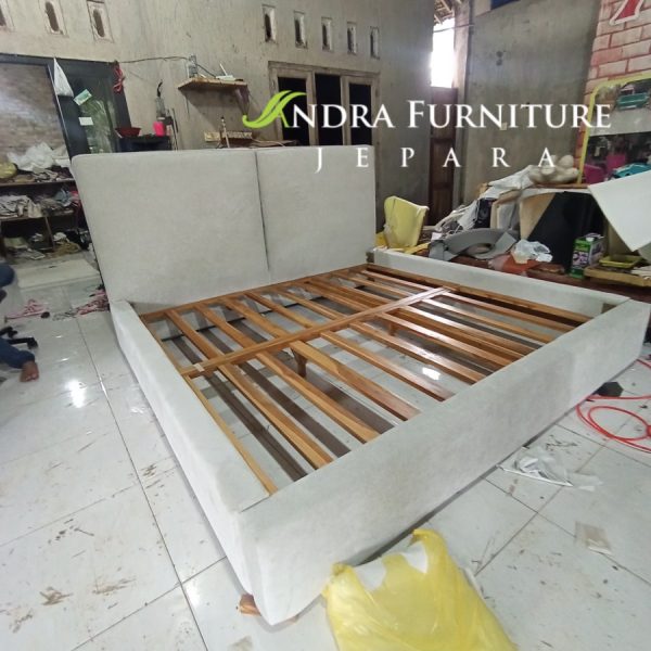 dipan modern, divan minimalis rangka jati tempat tidur full jok