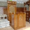Mimbar masjid,mimbar khutbah, mimbar jati minimalis besar 100x150x238
