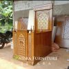 Mimbar masjid,mimbar khutbah, mimbar jati minimalis besar 100x150x238