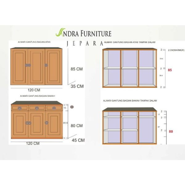 Almari dapur minimalis kayu jati,almari dapur atas bawah kitchen set