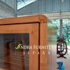 e4ef93a2-a488-4532-924a-0fde93b0cb9a Almari kaca 2 laci minimalis,rak buku minimalis kayu jati 1 pintu