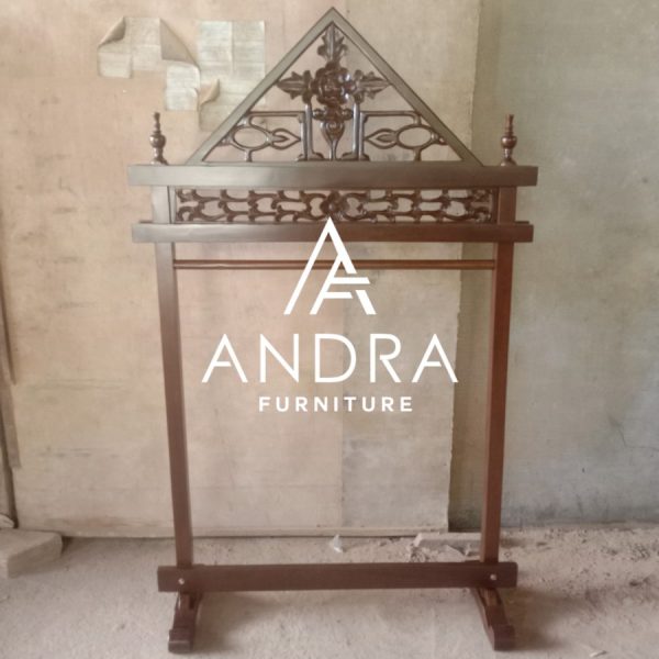 gawangan kain gawangan baju ukir unik klasik gantungan kayu jati