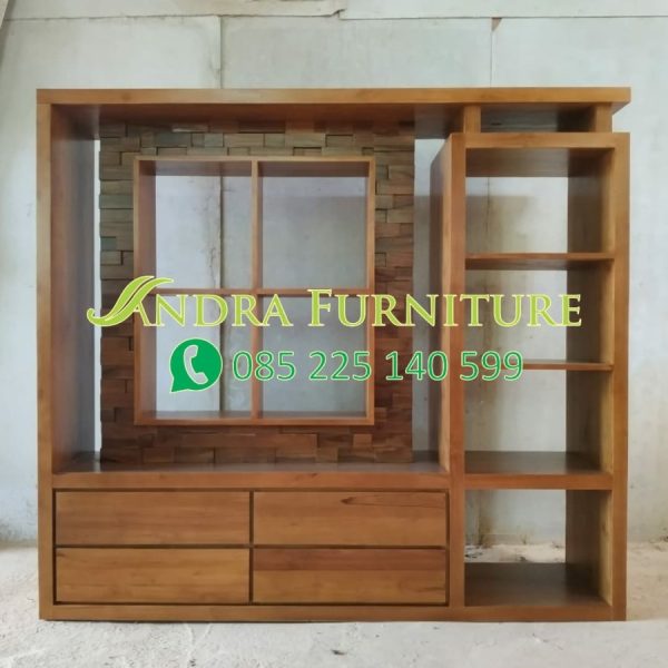 sketsel dua muka motif kayu kayu, penyekat ruangan jati minimalis