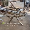 kaki meja makan stainless cafe, kaki meja makan stainless gloss 140 cm