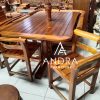 set meja makan 6 kursi kualitas bagus tebal kayu jati