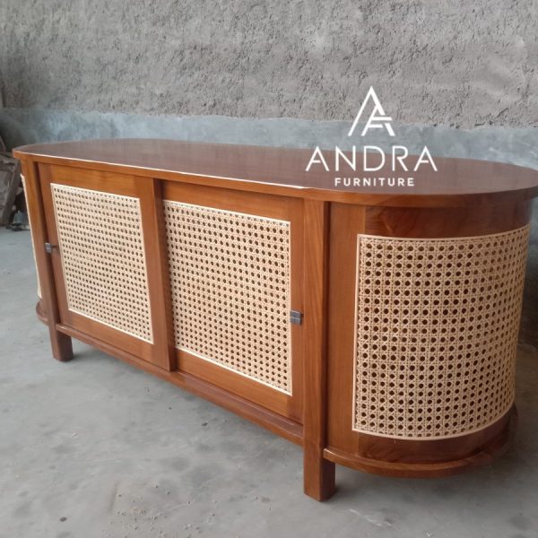 Buffet Rotan 2 Pintu Sleeding