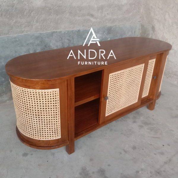 Buffet Rotan 2 Pintu Sleeding