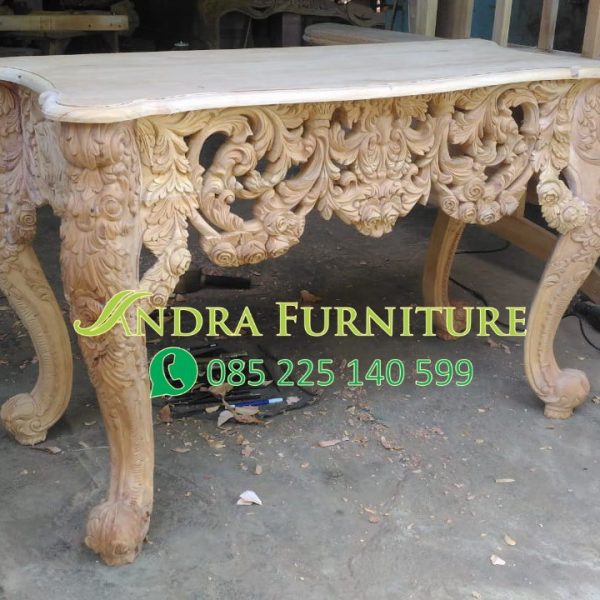 ba3251e9-f0e3-4e18-978c-1231ad048e46 Set Meja Konsul Plus Mirror Classic Syailendra Ukir