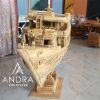 Miniatur Kapal Pesiar, Souvenir Pajangan Kapal Hias Kayu Jati