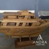 Miniatur Kapal Pesiar, Souvenir Pajangan Kapal Hias Kayu Jati