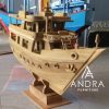 Miniatur Kapal Pesiar, Souvenir Pajangan Kapal Hias Kayu Jati