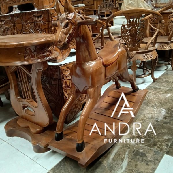 Ayunan Kuda Kayu Trembesi, Ayunan Anak, Mainan Anak Kayu Trembesi, Sayang Anak