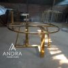 Rangka Meja Tamu Stainless Minimalis Unik Mewah Furniture Stainless