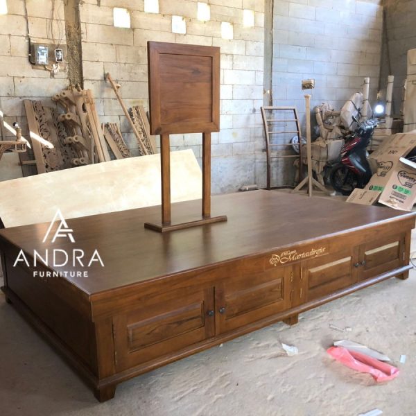 Rak Meja Pajangan Baju, Meja Jati Bazar Pajangan Baju, Buffet Pajangan