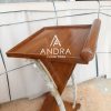 Podium Mimbar Tiang Stainless Minimalis Rangka Kayu Jati Grade Bagus