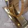 Meja Konsul Stainless Gold Mirror , Rangka Meja Konsul Gold Miror
