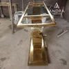 Meja Konsul Stainless Gold Mirror , Rangka Meja Konsul Gold Miror