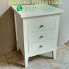 Nakas Kece 3 Laci Minimalis, Meja Kecil White Duco