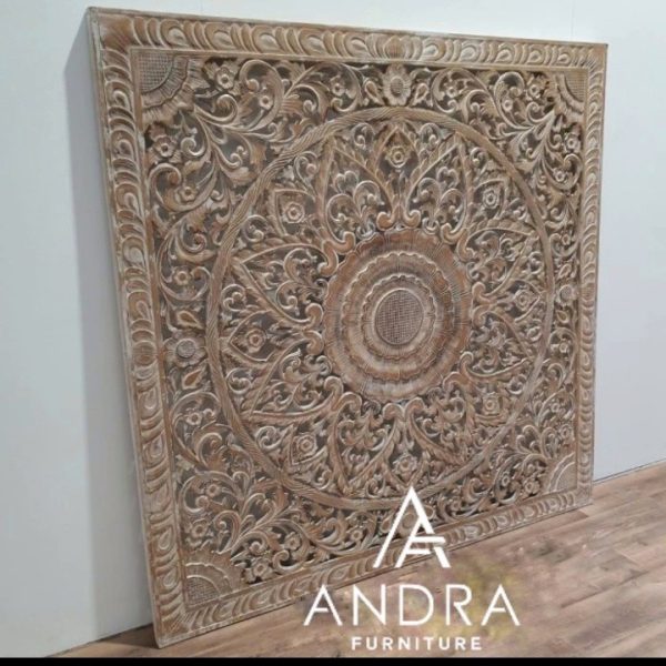 Panel Hiasan Dinding, Frame Jati Panel Ukiran, Dekorasi Rumah Modern