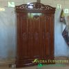 Almari Pakaian Rahwana Kayu Jati 3 Pintu Ukiran Jepara