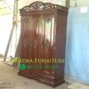Almari Pakaian Rahwana Kayu Jati 3 Pintu Ukiran Jepara