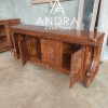 Credenza Ukir, Buffet Jati Tangan Lengkung Full Ukir 4 Pintu 2 Laci
