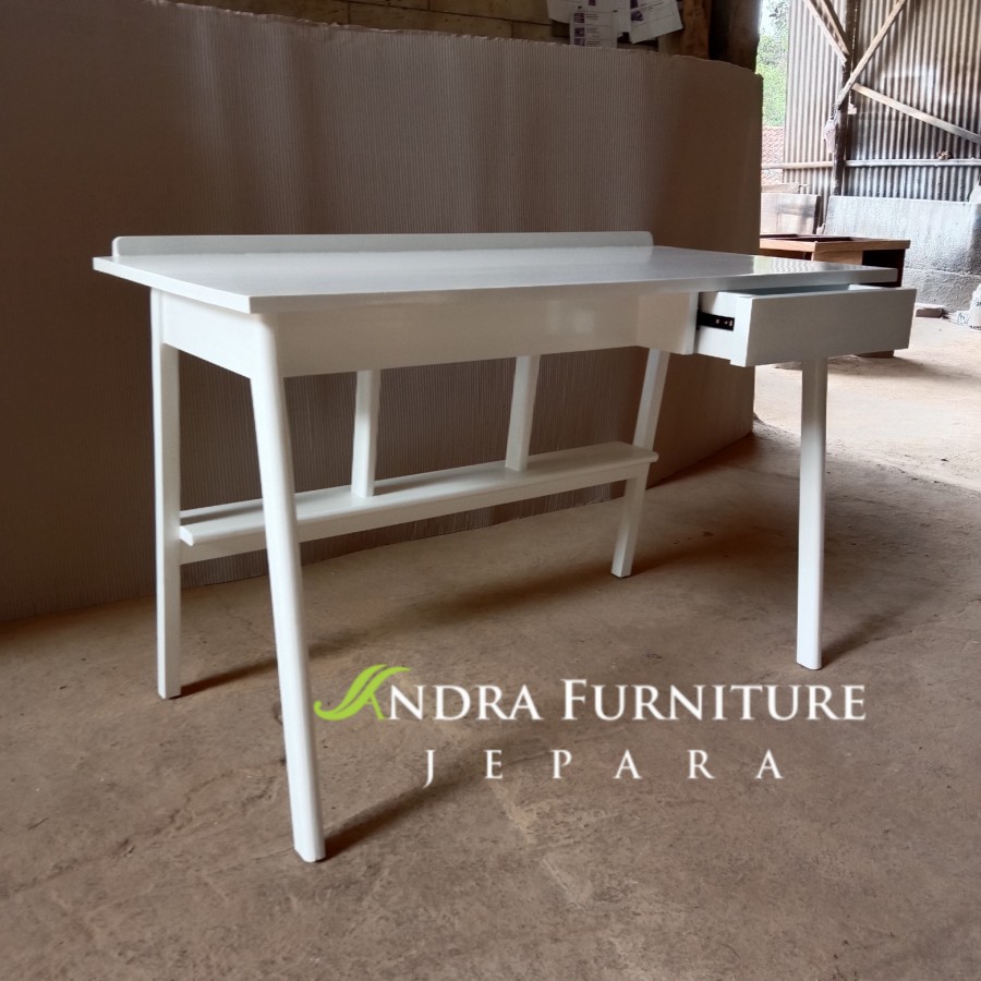 Meja Tulis Minimalis, Meja Belajar Modern Minimalis, Meja Konsul Putih