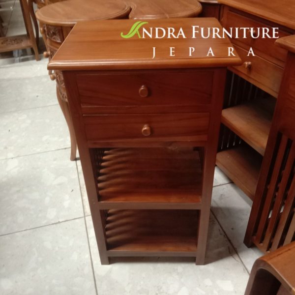 e0fb41e4-3b38-4607-b3a4-056c6084e7d2 Nakas 2 Laci Penyimpanan Jati, Nakas Minimalis , Bed Side Laci Jati