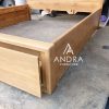 Dipan Rotan Minimalis, Divan Headboard Rotan 2 Laci Papan Nutup Bahan Kayu Jati