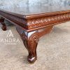 Meja Sofa Tamu Bahan Kayu Jati Ukir Full Blok Papan