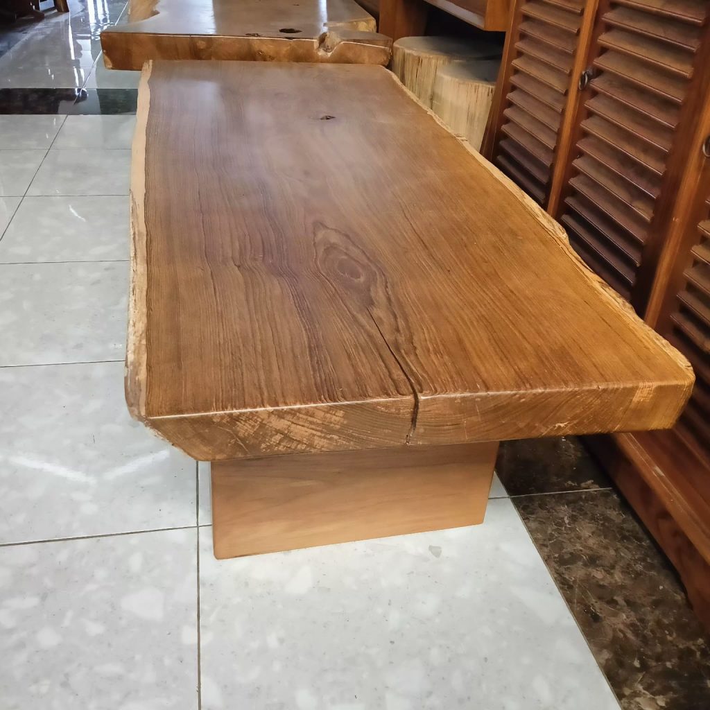 Bangku Minimalis Tebal Bahan Kayu Jati Perhutani Tebal 155x70x45 CM