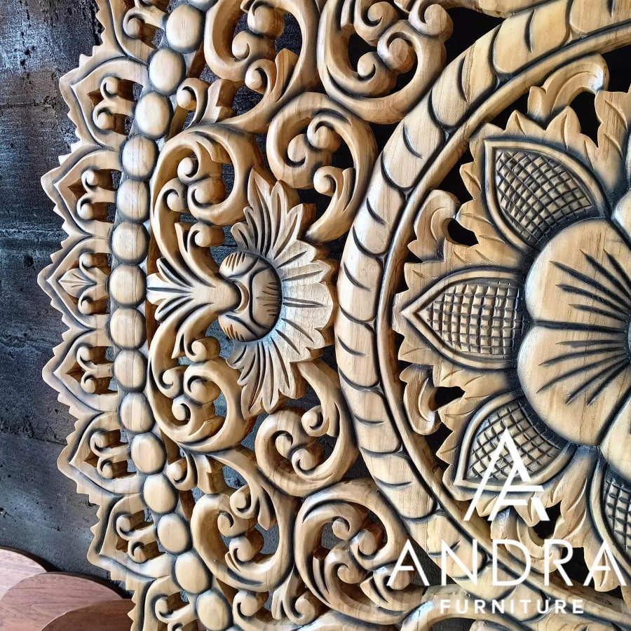 hiasan dinding ukir kayu jati, panel ukir hias bahan kayu jati